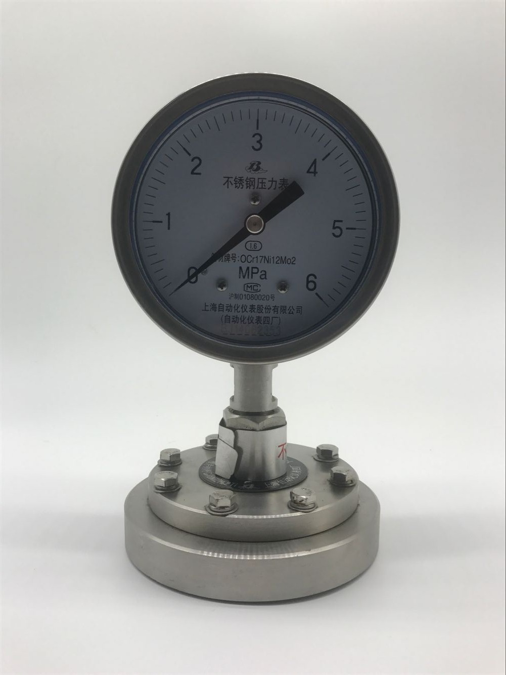 不锈钢膜盒压力表上仪制造_不锈钢压力表100_不锈钢防震压力表的型号的表示